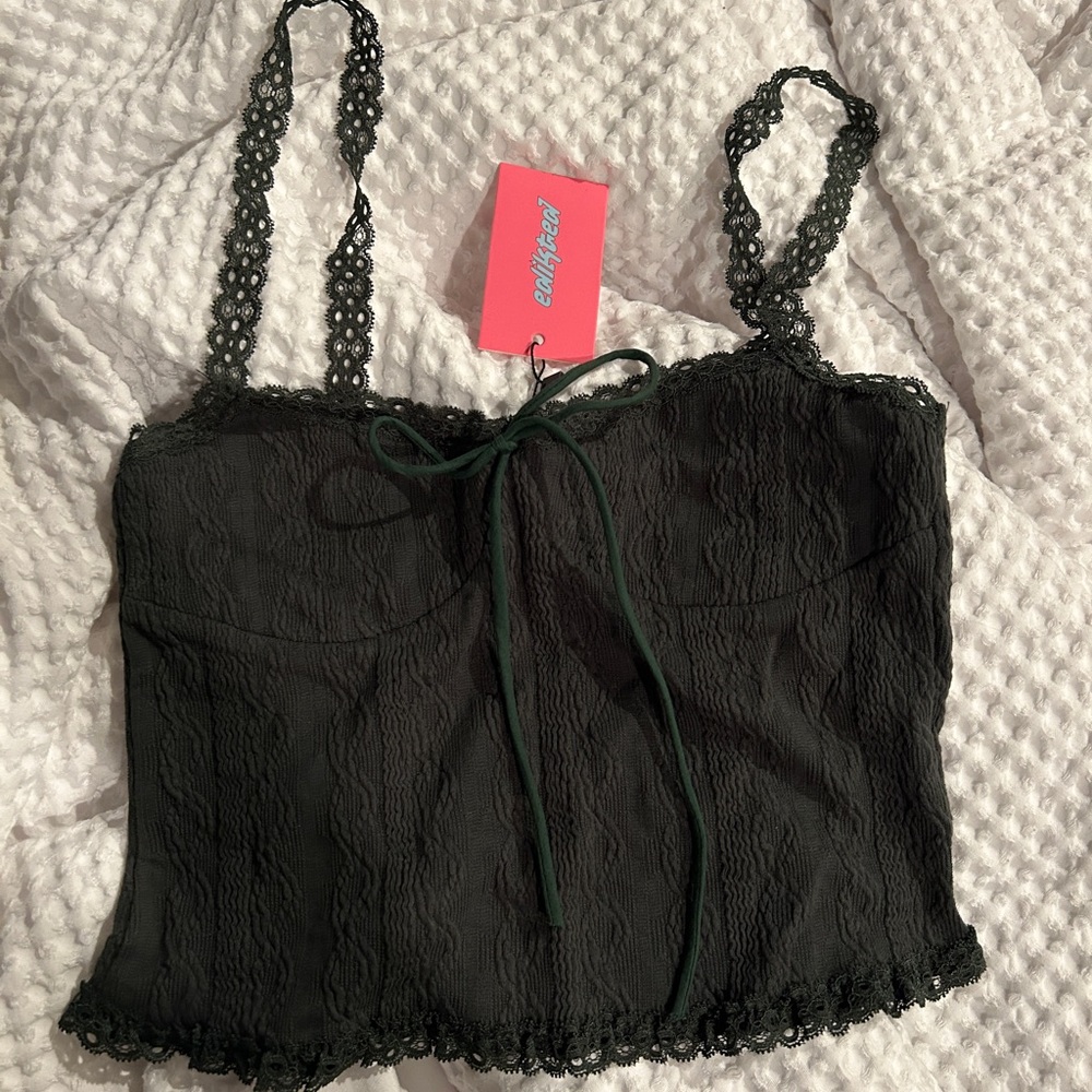 Edikted green Lace Tank Top